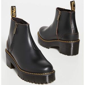 Dr. Martens Black Ankle Boots with Chunky Heel
